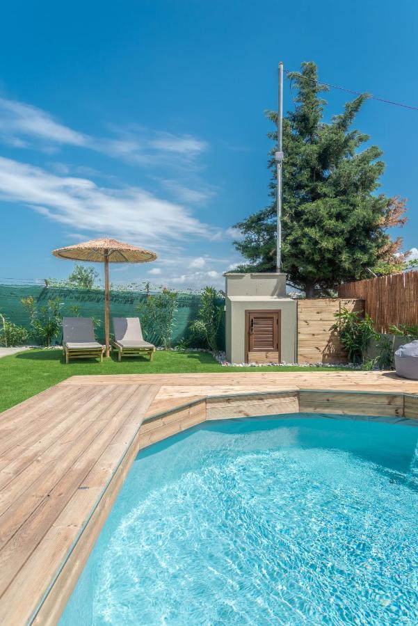 Cozy House With Pool Near Beach Gazi Esterno foto